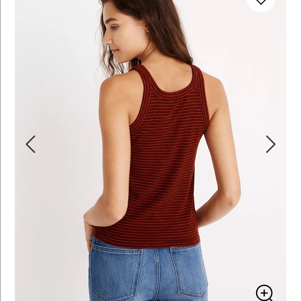 Madewell ribbed tank top in stripe